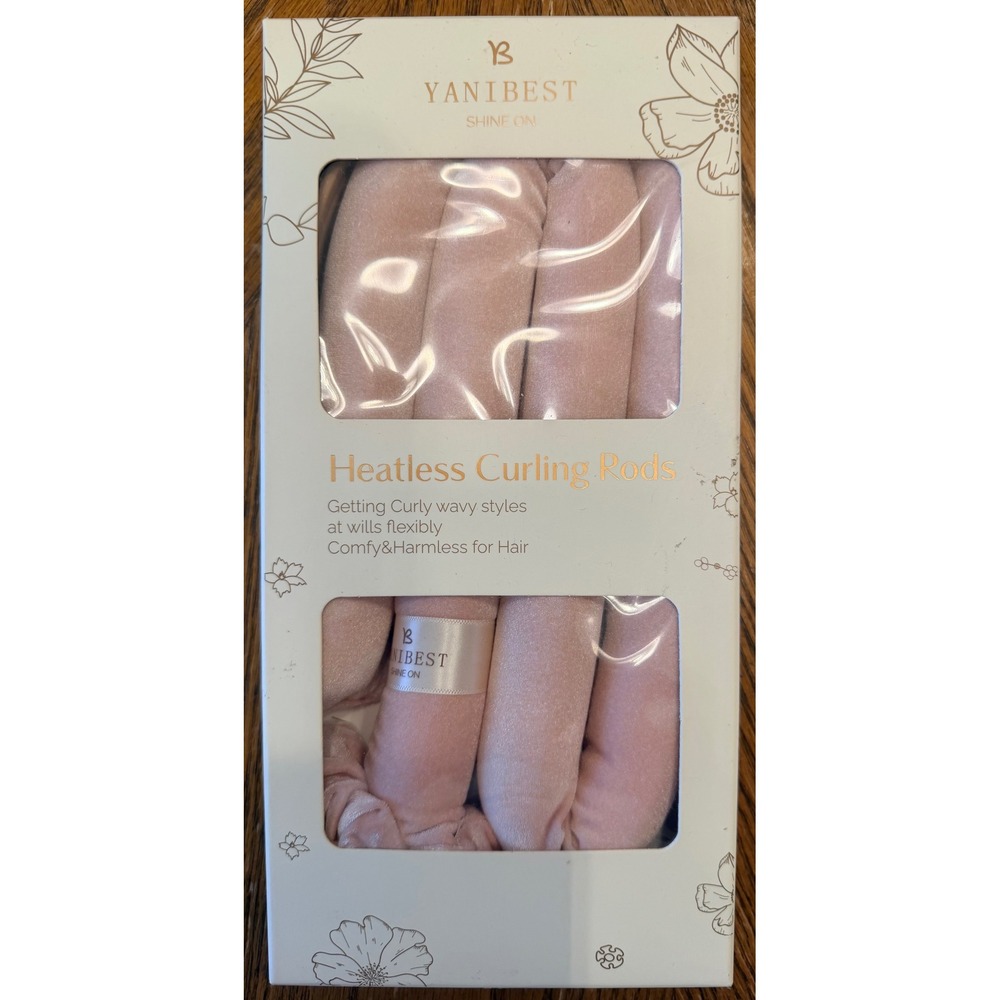 YANIBEST Heatless Curling Rods Set – Pink – New in Box